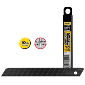 OLFA ASBB-10 tördelhető penge, fekete, 9 mm, 10 db/csomag