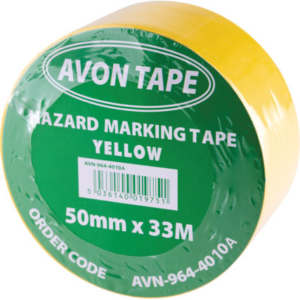 AVON 50mm sárga öntapadó figyelmeztető szalag