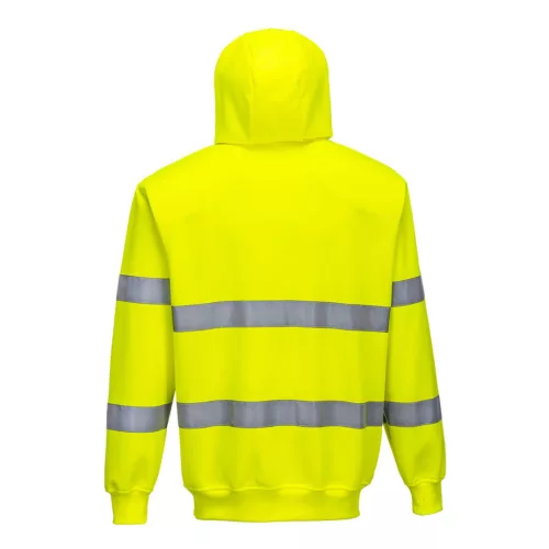 B305YERS Portwest Hi-Vis cipzáros pulóver, sárga