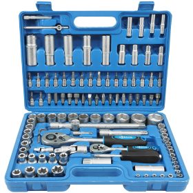   BAUG dugókulcs készlet. vegyes 108 részes 1/4"+1/2"