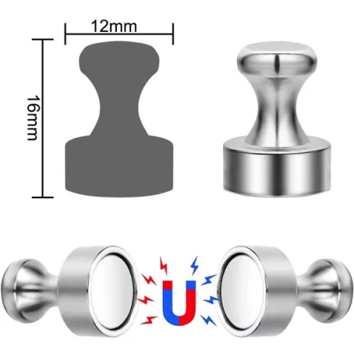 Mágnes bábu készlet 5db-os 12x16mm ezüst