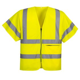 C372YERL Portwest Half Sleeve Zip Vest