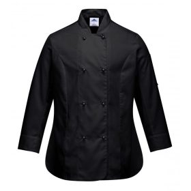 Portwest C837 - Rachel női séfkabát, fekete L-es méret