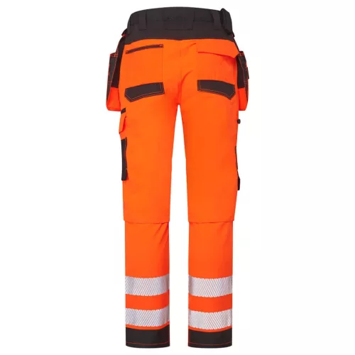 DX454OBR42 DX4 Hi-Vis nadrág lecipzározható lengőzsebbel