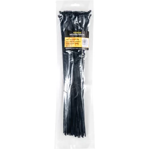 Edison. FEKETE KÁBELKÖTEGELŐ 4.8X430MM (PK-100)