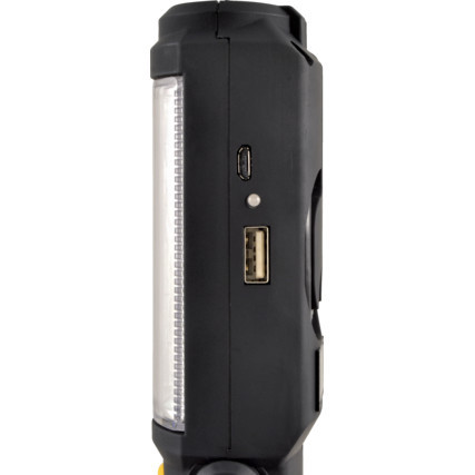 EDISON újratölthető munkalámpa, 5 w-os cob + 1 led