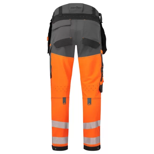 EV442OMR33 PORTWEST EV4 Hi-Vis Stretch Class 1 Holster lengőzsebes nadrág, szürke/narancs