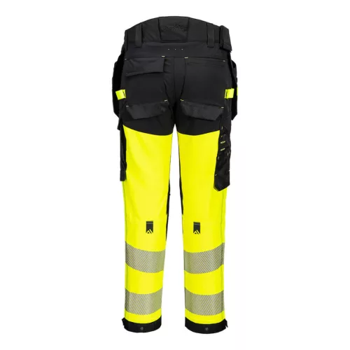 EV442YBR42 PORTWEST EV4 Hi-Vis Stretch Class 1 Holster lengőzsebes nadrág, fekete/sárga