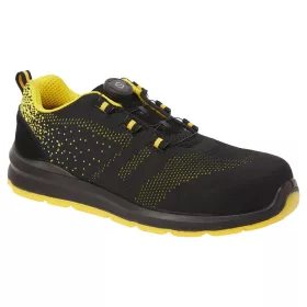   Portwest FT08 - Compositelite Wire Lace Biztonsági Cipő huzalos fűzőrendszerrel S1P - fekete/sárga