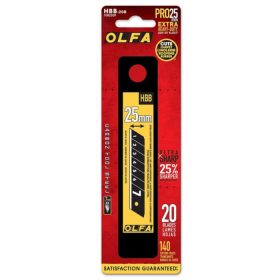   OLFA HBB-20B - 25mm-es keskenyebb élszögű edzett tördelhető penge
