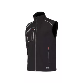 ISSALINE Snappy softshell mellény, fekete