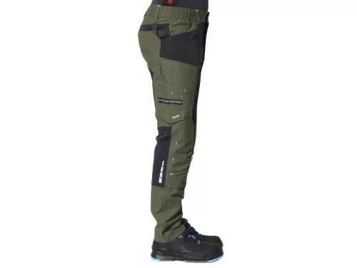 ISSALINE FLEXARD munkanadrág, dobozban, zöld/fekete