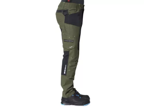 ISSALINE FLEXARD munkanadrág, dobozban, zöld/fekete