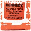 Kennedy. 22MM (7/8") VÁLTOTT FOGOSZTÁSÚ BIMETÁL LYUKFŰRÉSZ