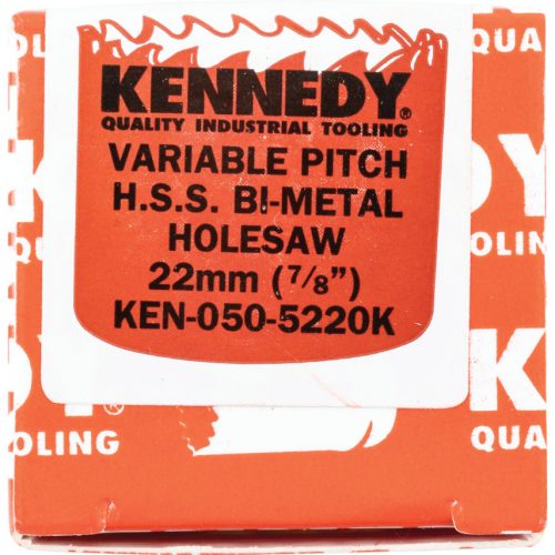 Kennedy. 22MM (7/8") VÁLTOTT FOGOSZTÁSÚ BIMETÁL LYUKFŰRÉSZ