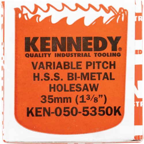 Kennedy. 35MM (1.3/8") VÁLTOTT FOGOSZTÁSÚ BIMETÁL LYUKFŰRÉSZ