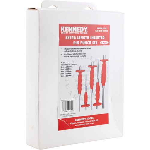 Kennedy. EXTRA HOSSZÚ BETÉTES CSAPSZEGKIÜTŐ VÉDŐ MARKOLATTAL (5 DB-OS KÉSZLET)