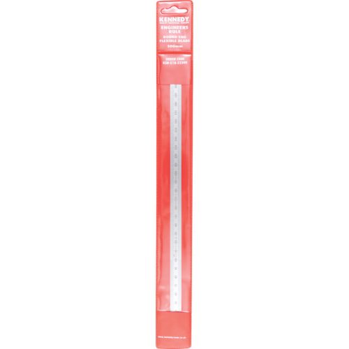 Kennedy. 300MM FLEXIBILIS ROZSDAMENTES VONALZÓ LEKEREKÍTETT VÉGGEL