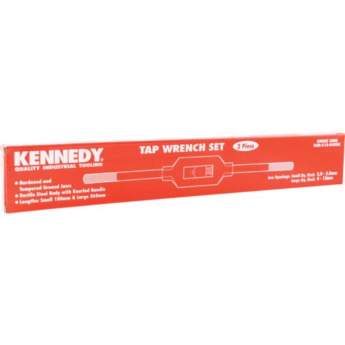 Kennedy. 1/16"-3/4" HAGYOMÁNYOS MENETFÚRÓ HAJTÓVAS KÉSZLET 2 DB-OS