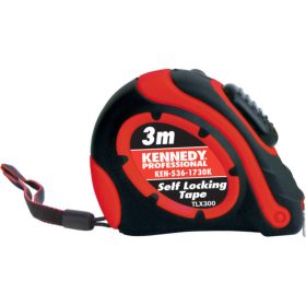   KENNEDY 3 m nejlon borítású kétoldalas önzáró acél mérőszalag