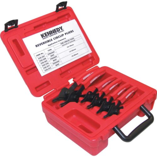 KENNEDY 10-48 mm Seeger-gyűrű fogó készlet, megfordítható pofákkal, 6 részes