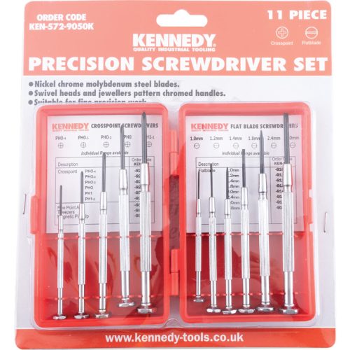 Kennedy. 11 DB-OS PRECÍZIÓS CSAVARHÚZÓ & SZERSZÁM KÉSZLET