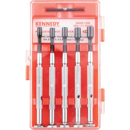 Kennedy. 5 DB-OS KÉSZLET 3.0-5.0MM DUGÓKULCS CSAVARHÚZÓ NYÉLLEL