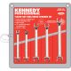 KENNEDY 8-17 mm professzionális ipari fékcsőkulcs készlet, 5 részes