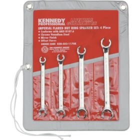   KENNEDY 5/16"-11/16" professzionális ipari fékcsőkulcs készlet, 4 részes