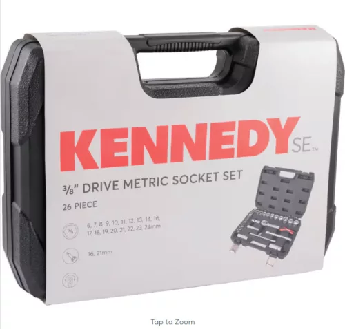 KENNEDY SE dugókulcs készlet 3/8", metrikus, 26 részes