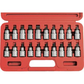   KENNEDY feltűzhető csavarbehajtó készlet 1/2" -os, PH+PZ+imbusz+egyenes, 20 részes