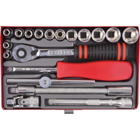   KENNEDY Ken-Grip dugókulcs készlet 1/4", metrikus, 19 részes