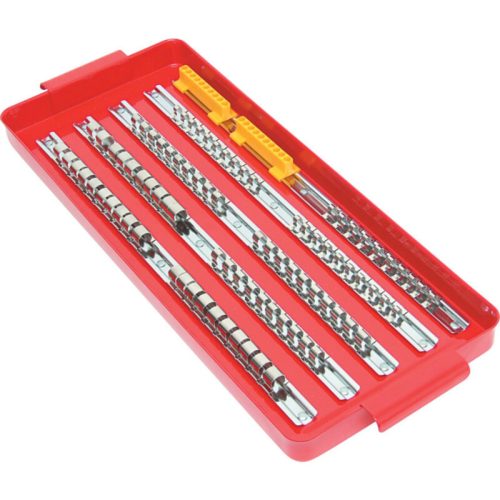 KENNEDY Dugókulcs tartósín 1/4" -os, 3/8" -os és 1/2" -os rugókkal, 110 részes