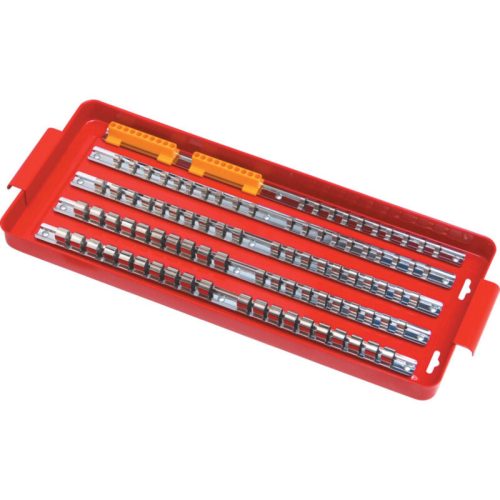 KENNEDY Dugókulcs tartósín 1/4" -os, 3/8" -os és 1/2" -os rugókkal, 110 részes