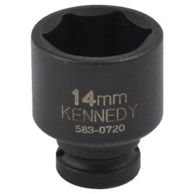  KENNEDY 12 mm erősített dugókulcs 1/4" -os meghajtóval