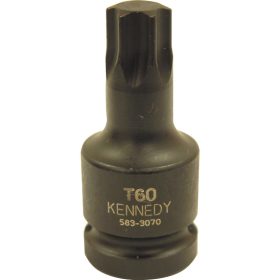 Kennedy. T45 TORX FELTŰZHETŐ ERŐSÍTETT CSAVARBEHAJTÓ 1/2" MEGHAJTÓVAL.