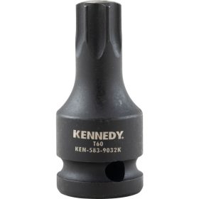 Kennedy. T60 TORX FELTŰZHETŐ ERŐSÍTETT CSAVARBEHAJTÓ 1/2" MEGHAJTÓVAL.