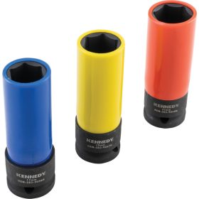   Kennedy KERÉKANYA DUGÓKULCS KÉSZLET 1/2" MEGHAJTÓVAL (3 DB-OS)