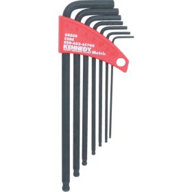   KENNEDY Metrikus gömbvégű hatszögkulcs készlet, 7 darabos