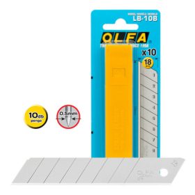   OLFA LB-10B tördelhető penge, ezüst színű, 18 mm, 10 db/csomag