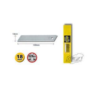   OLFA LB-SOL-10 nem tördelhető penge, ezüst színű, 18 mm, 10 db/csomag