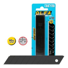 OLFA LBB-10B tördelhető penge, fekete, 18 mm, 10 db/csomag