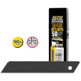 OLFA LBB-50 tördelhető penge, fekete, 18 mm, 50 db/csomag