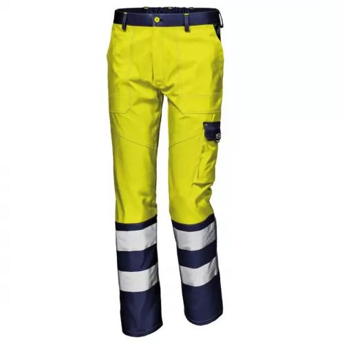 Sir Safety MISTRAL jól láthatósági munkavédelmi nadrág, sárga/kék