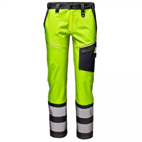 Sir Safety MISTRAL stretch jól láthatósági munkavédelmi nadrág, sárga/szürke