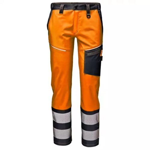 Sir Safety MISTRAL stretch jól láthatósági munkavédelmi nadrág, narancs/szürke