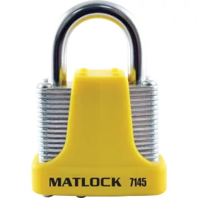Matlock. 40MM MASSZÍV LAKAT 4-TŰS ZÁRTESTTEL SÁRGA