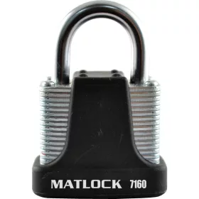 Matlock. 40MM MASSZÍV LAKAT 4-TŰS ZÁRTESTTEL  FEKETE