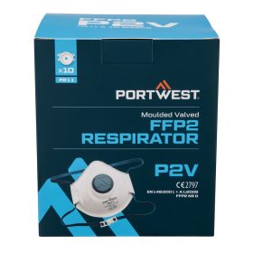   Portwest P211 - Formázott FFP2 szelepes légzőkészülék (10 db), fehér