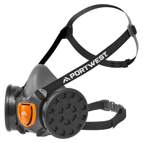 Portwest P422 -  TPR fél maszk készlet (P3 szűrőkkel), S/M méret, szürke